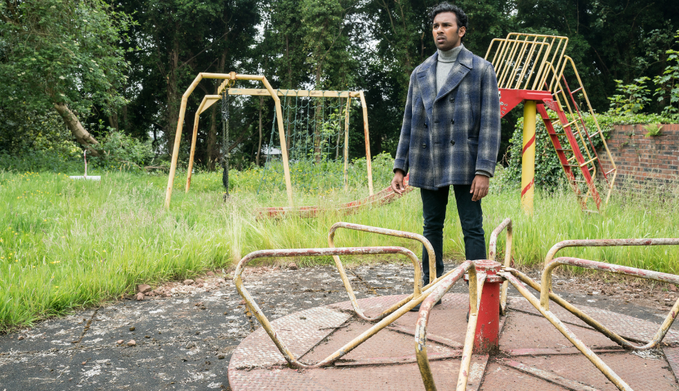 Himesh Patel as Jack pictured at Strawberry Fields in Yesterday.