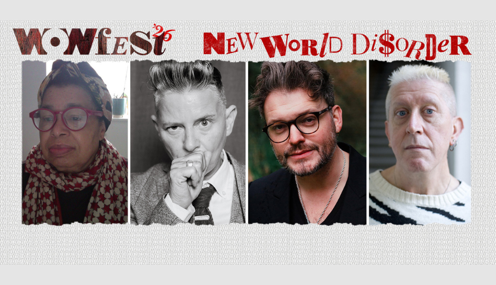 Four headshots of people in a row. It says Wowfest26 New World Disorder at the top.
