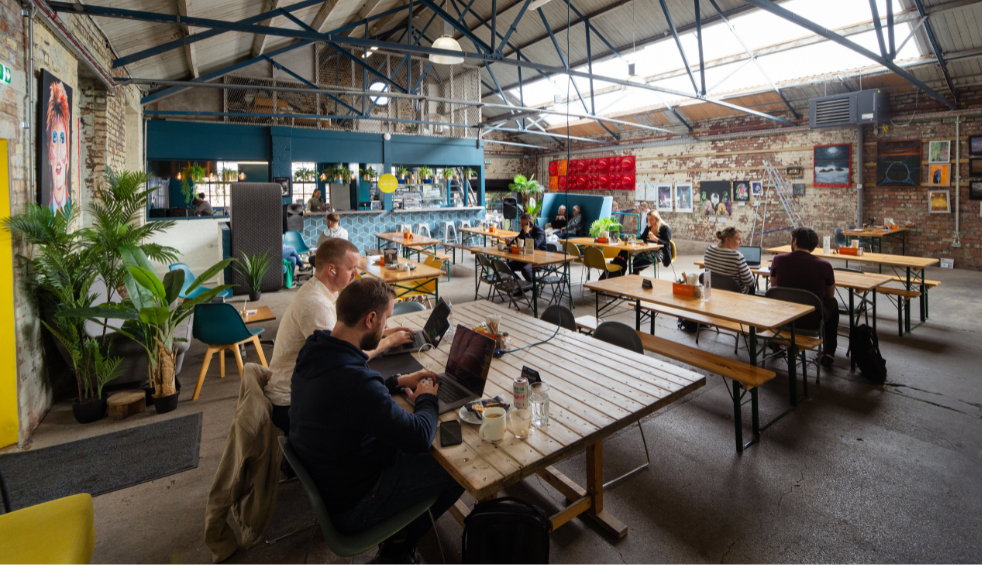 Inside tables at Start-Yard Birkenhead
