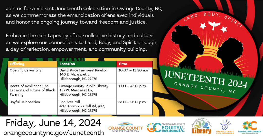 Orange County Juneteenth 2024 banner