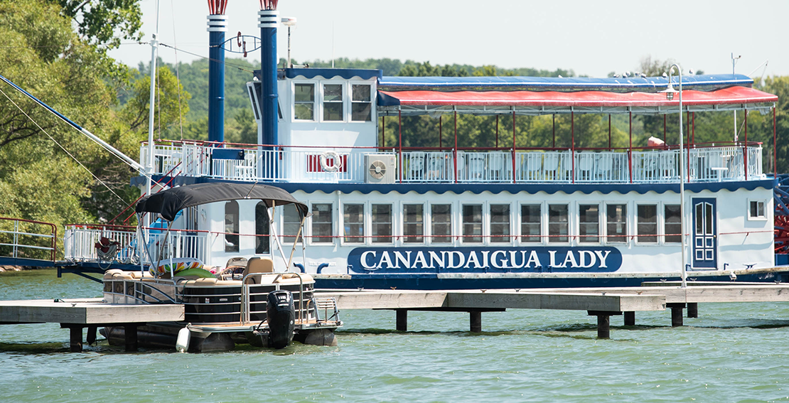 Canandaigua Lady docked on Canandaigua Lake