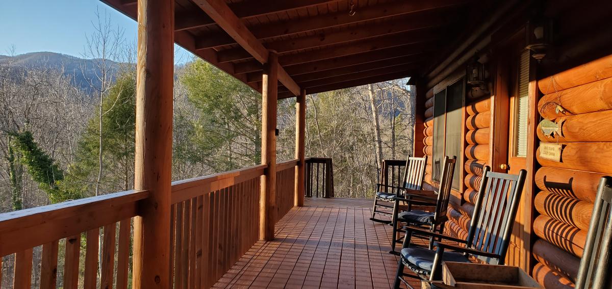 A cabin in Asheville in the Blue Ridge Mountains of North Carolina