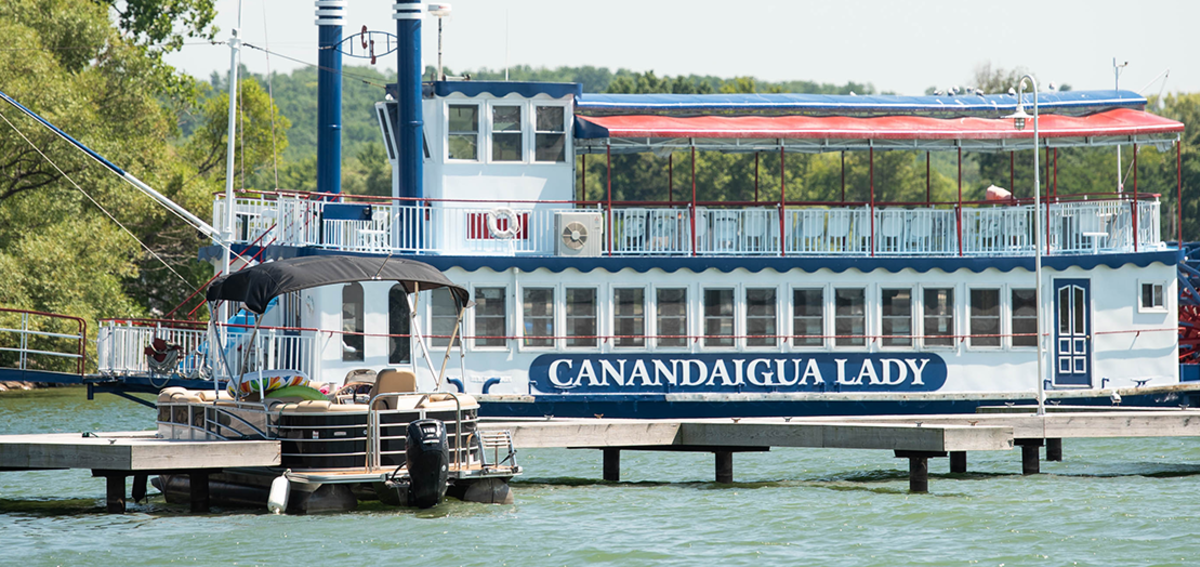 Canandaigua Lady docked on Canandaigua Lake