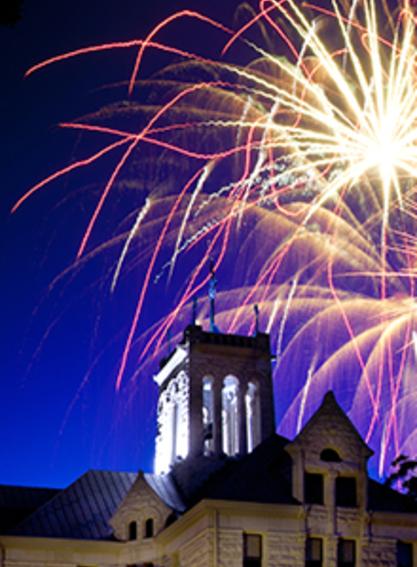 Fireworks over the courthouse