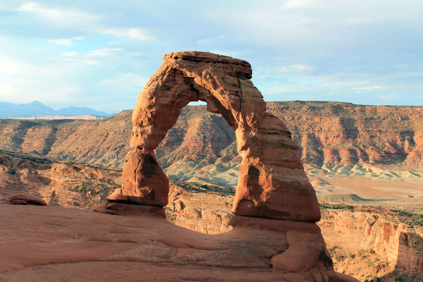 The iconic Delicate Arch in Arches National Park.