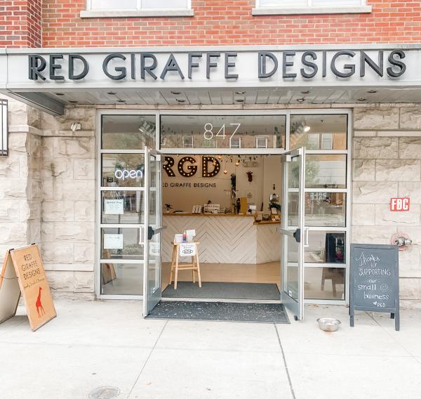 Short North storefront of Red Giraffe Designs