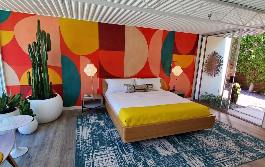 Bedroom at Lemon vacation rental in Palm Springs