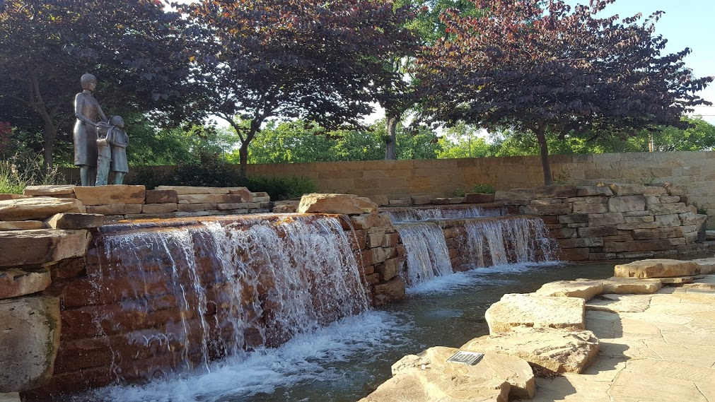 City Parks- Woman and Children Waterfall