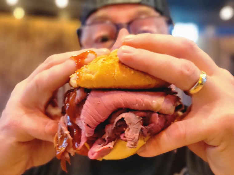 Fox's Hole in the Wall Boston Roast Beef Sandwich