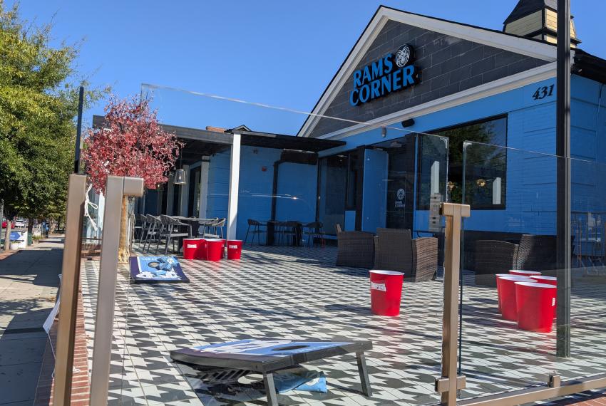 Rams Corner Outside Deck