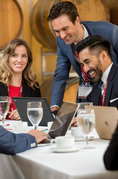 Group meeting in boardroom