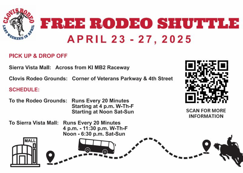 free shuttle flyer clovis rodeo