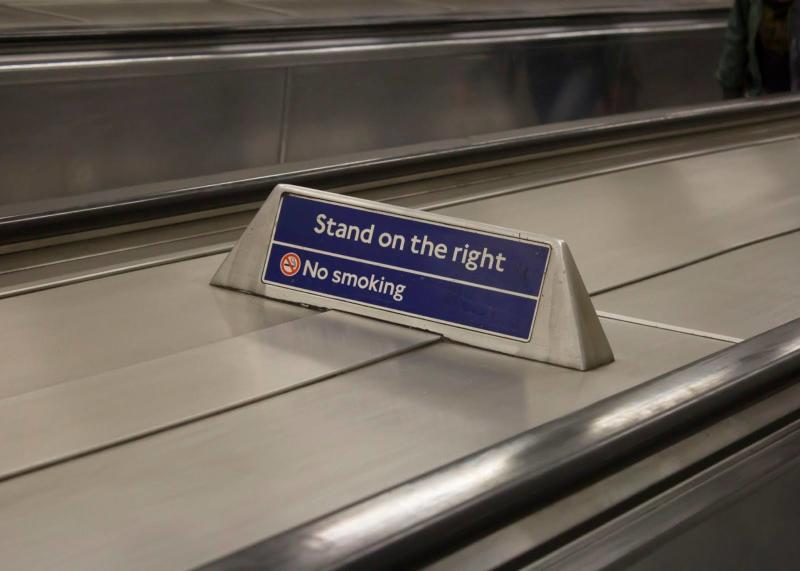 NYC Stand on Right Escalator Sign
