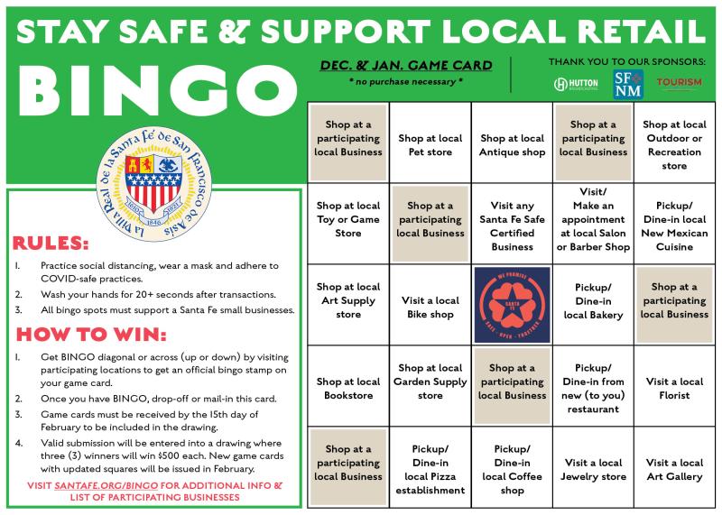 shop small business bingo