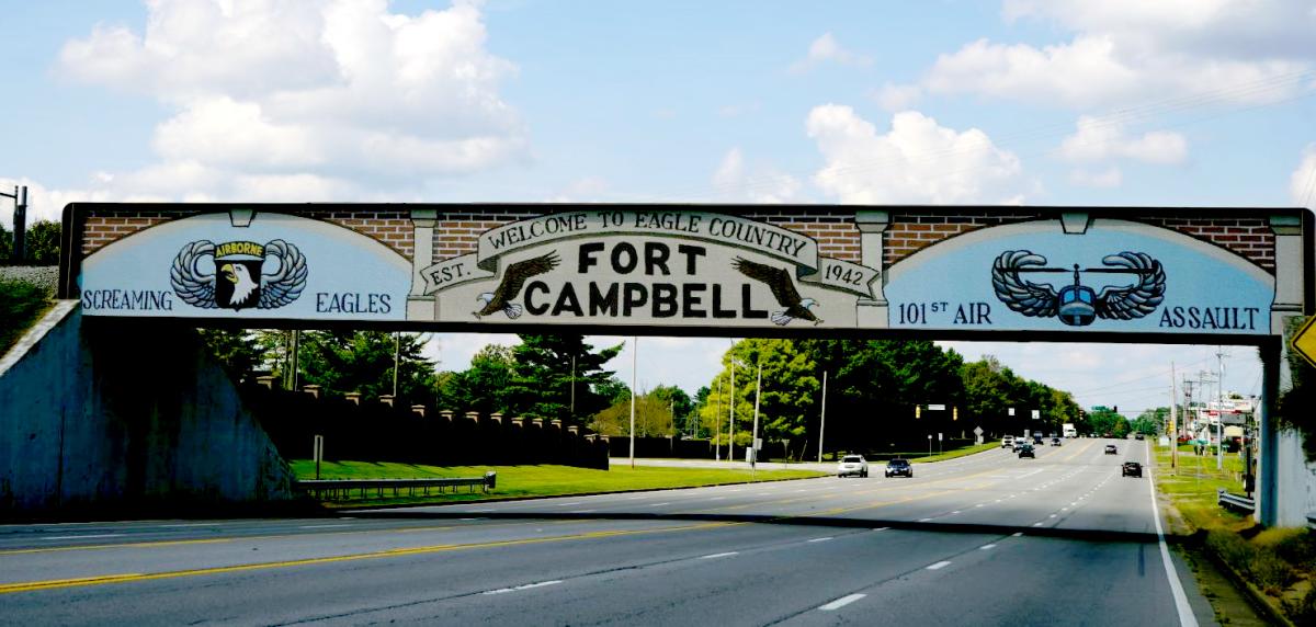 Fort Campbell Railroad Bridge Mural