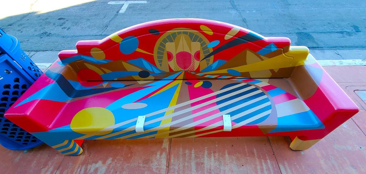 Palm Springs colorful bench