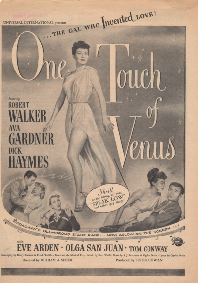 Print ad for One Touch of Venus