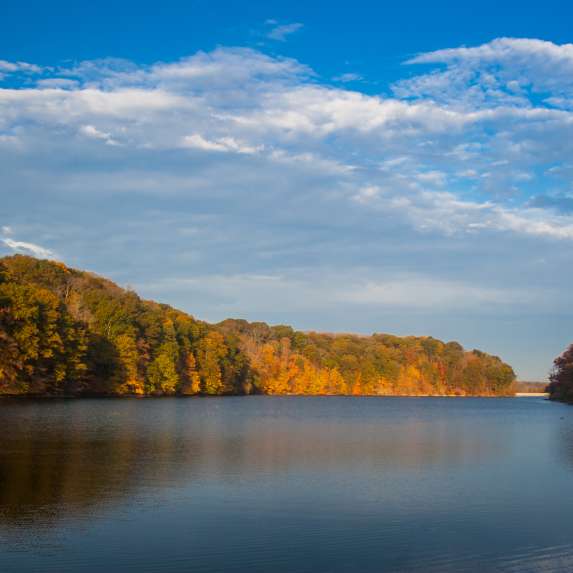 Griffy Lake during fall
