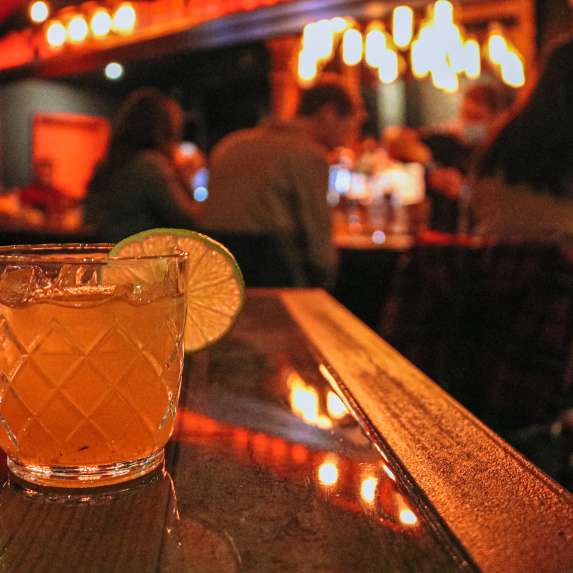 A cocktail from The Library