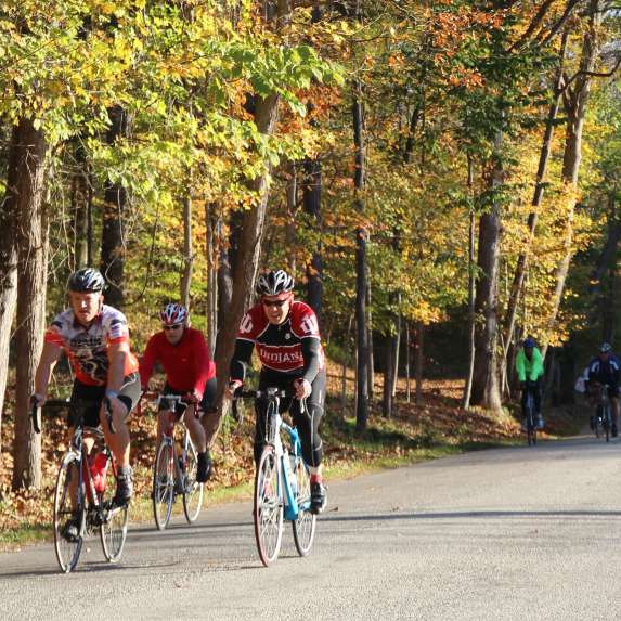 Cyclists riding the Hilly Hundred