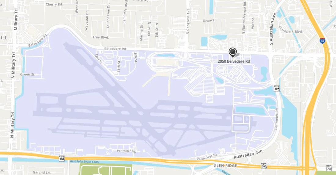 Map of the airport terminal.