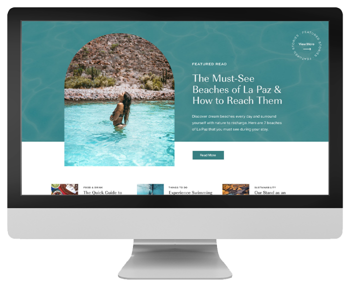 La Paz Website on Desktop | Simpleview Inc