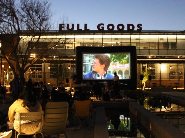 Outdoor movie at Pearl