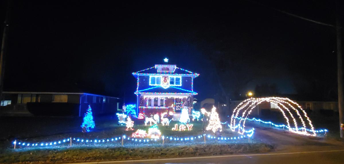 Christmas lights display at 3361 Sandpoint Rd. in Fort Wayne, Indiana