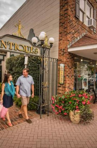 Downtown Lewes Antique stories outside
