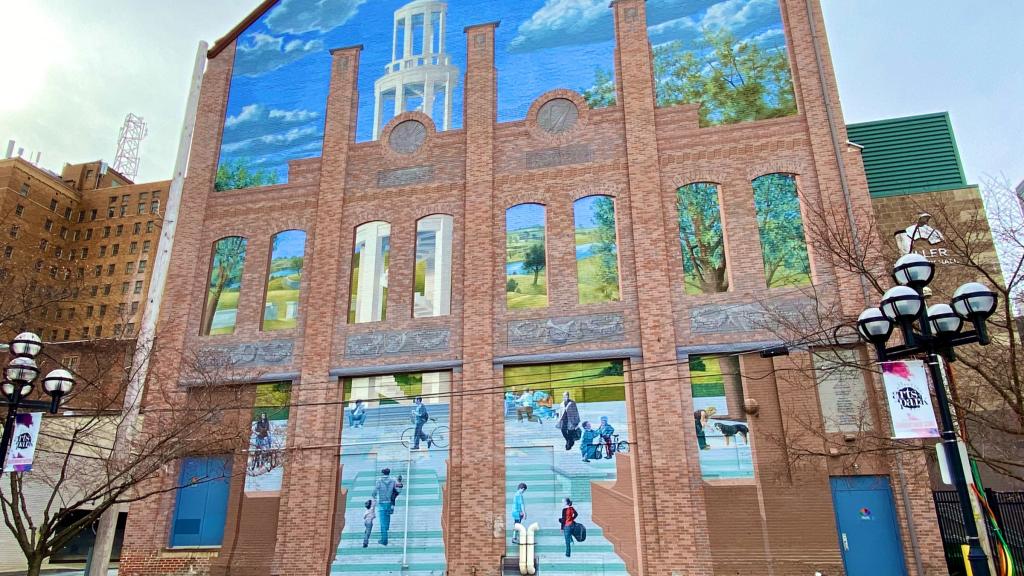 Artist Michael Web's Allentown Mural 'Plaza for the Spirit of the Arts (2006)'