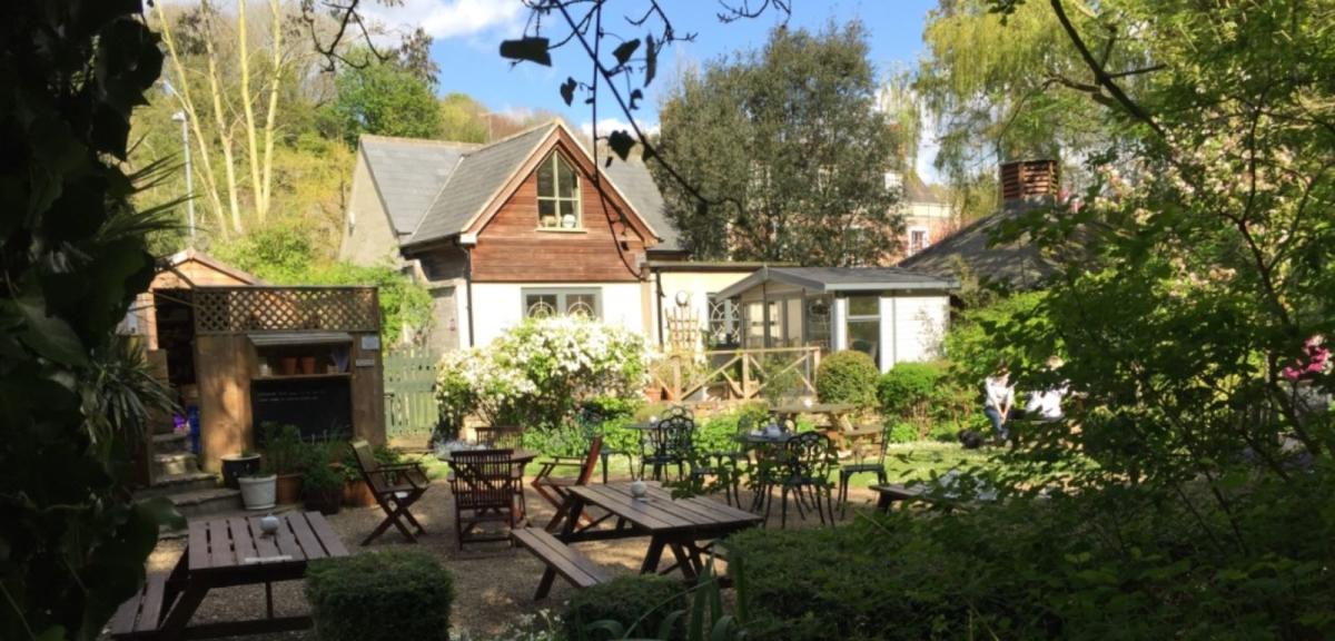Outside The Wishing Well & Tea Gardens, Upwey in Dorset