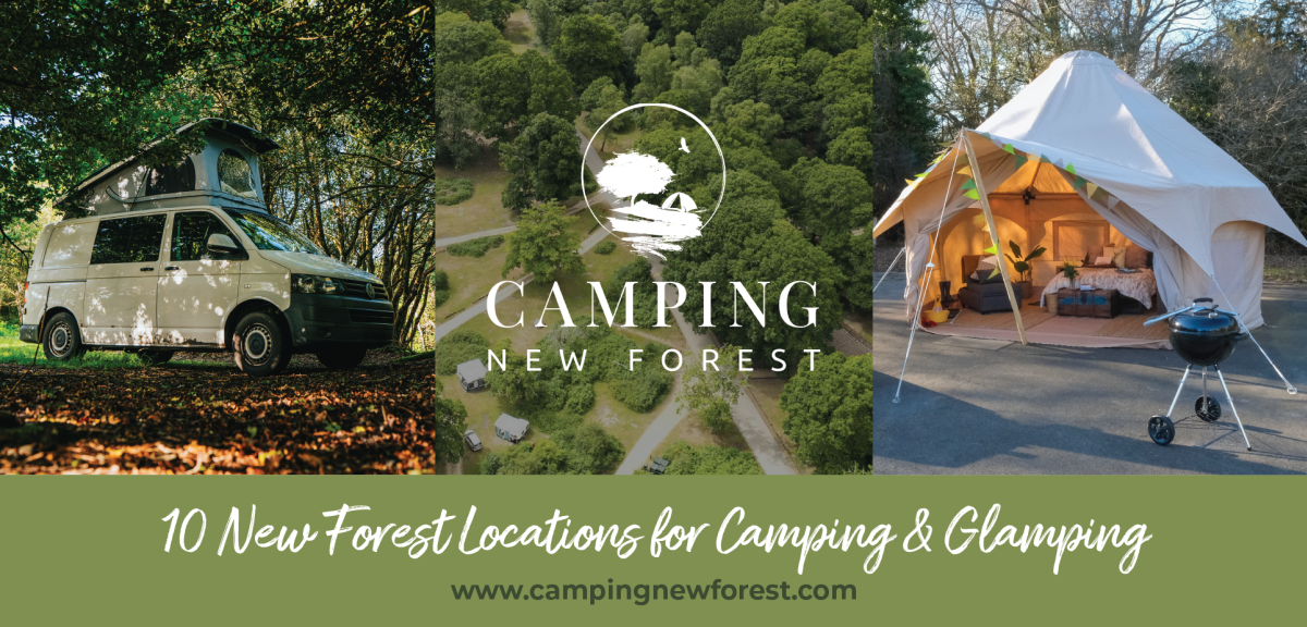 Camping New Forest April 2025 Banner