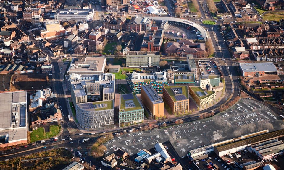 Aerial composite of Smithfield mixed use scheme