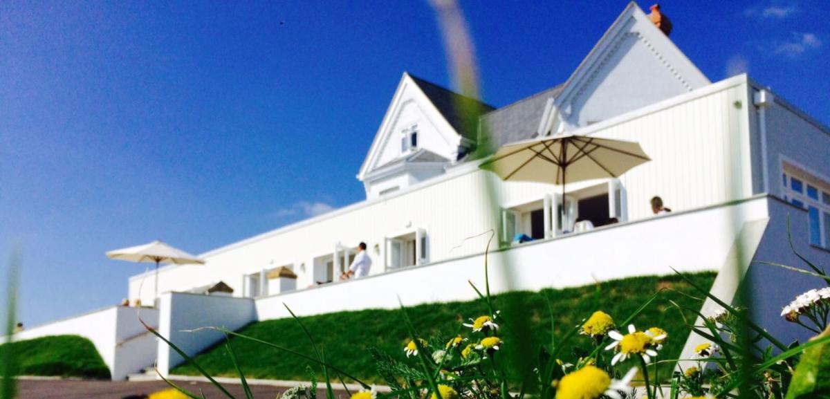 Outside the Seaside Boarding House, Burton Bradstock, Dorset