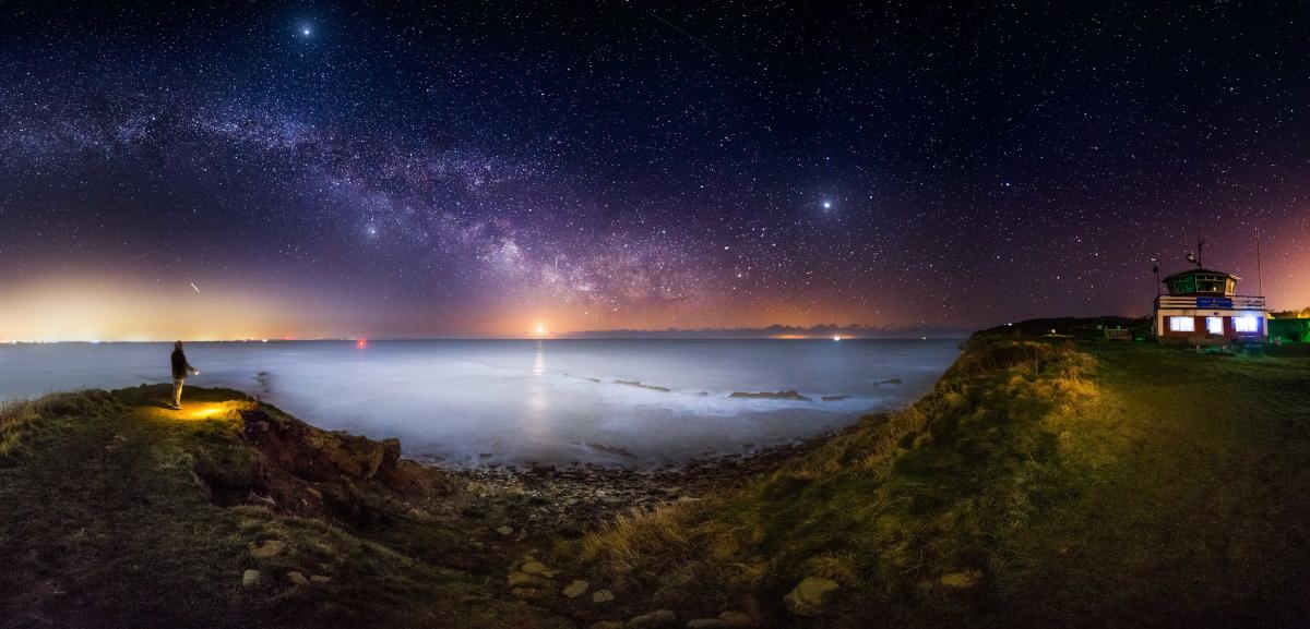 Peveril Point Swanage and the Milky Way