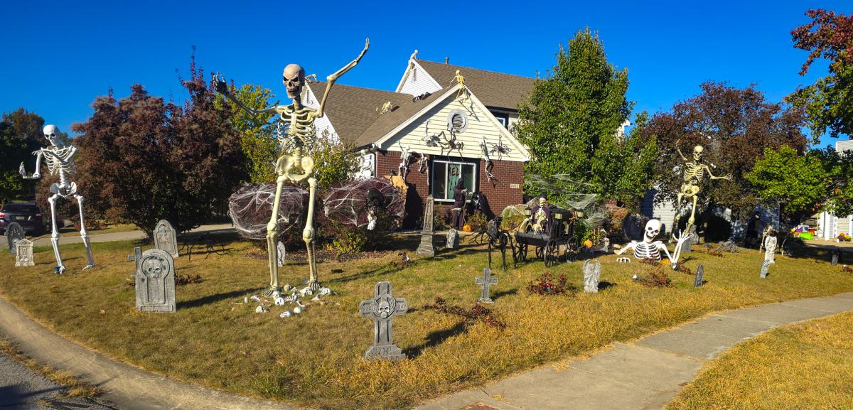 Halloween Lights Display at 8432 Pember Brook Dr, Fort Wayne Halloween Lights Display at 8432 Pember Brook Dr, Fort Wayne
