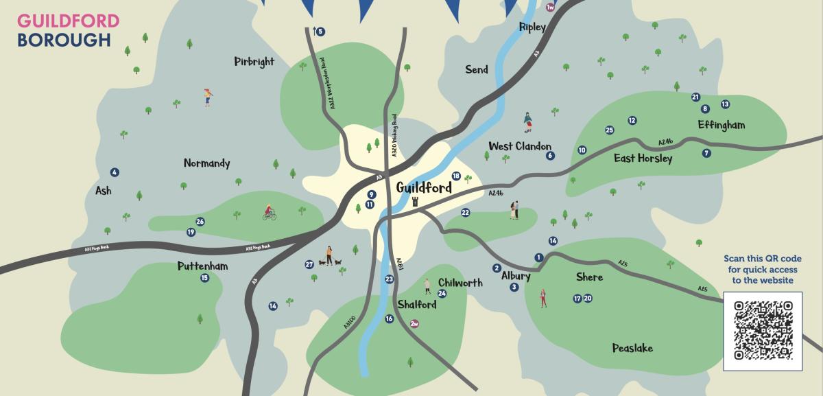 Guildford Heritage Open Days Borough Map 2025