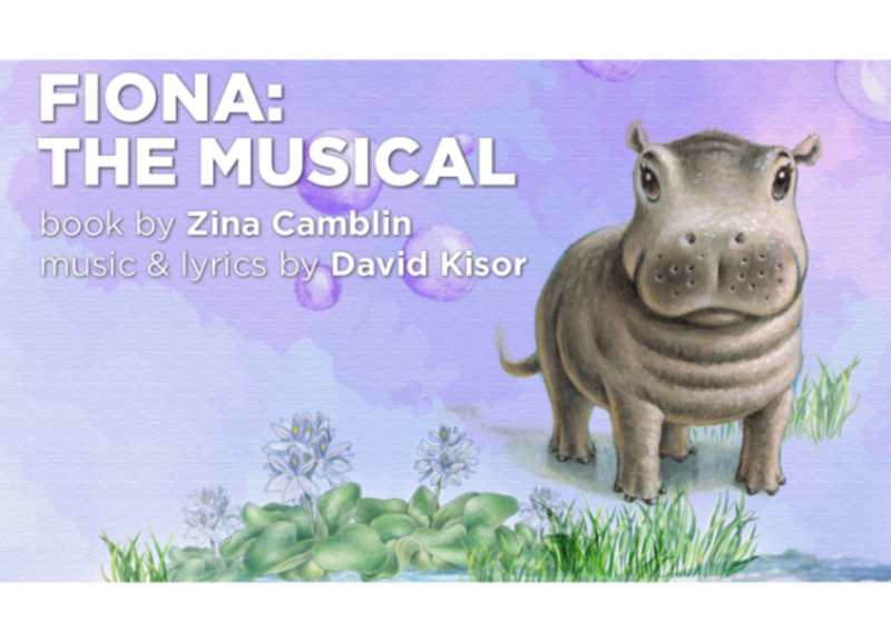 Image is a post of baby Fiona the hippo that say's "Fiona: The Musical".