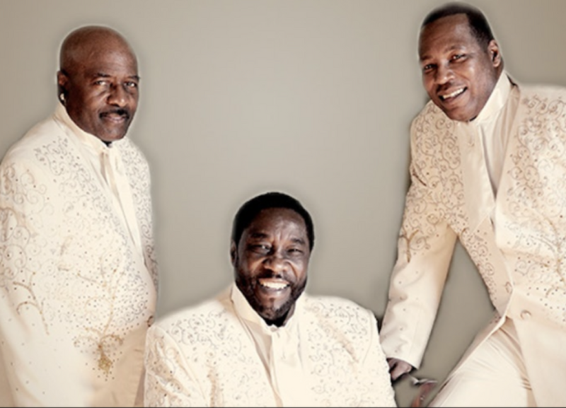 Image is of three men that make up the band, The O Jays