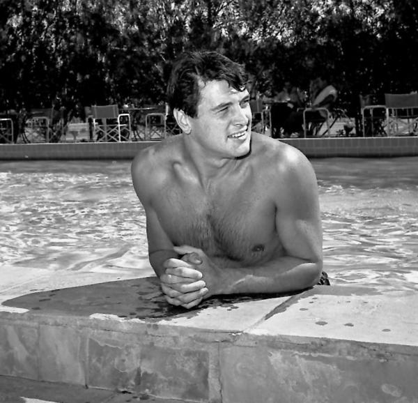 Rock Hudson at the Racquet Club pool