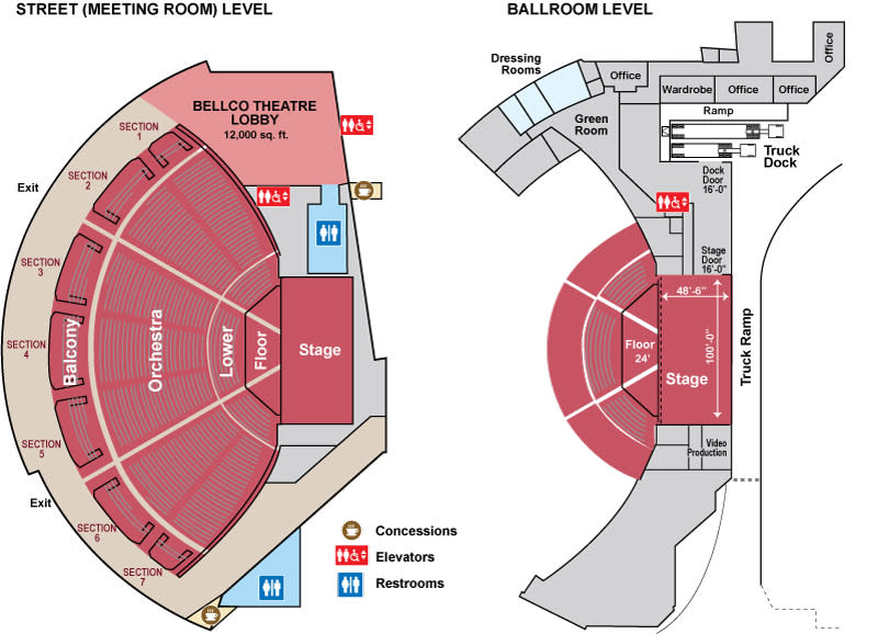 Colorado Convention Center Bellco Theatre Floor Plan