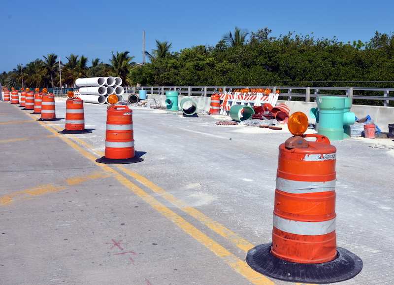 Road Block Construction Barrels