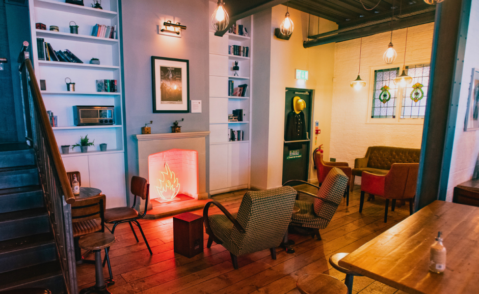 an interior display of 200 Degrees coffee shop