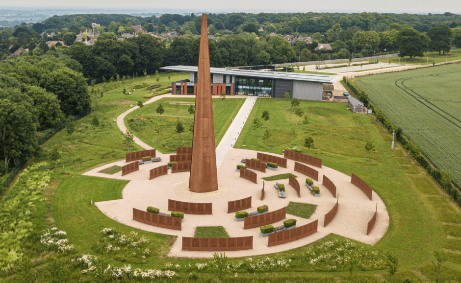 Ariel view of the International Bomber Command Centre in Lincoln