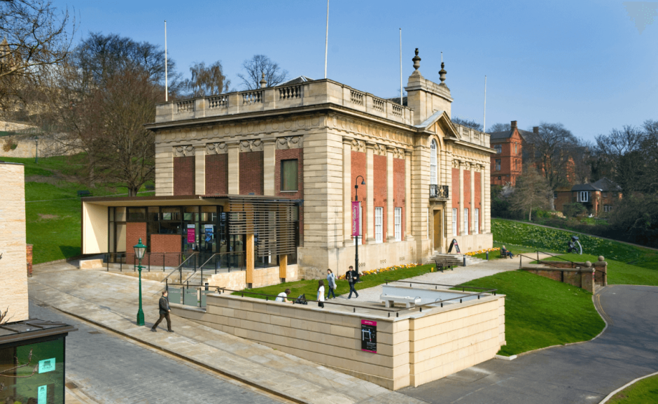 A exterior view of the Usher Gallery, nearby Lincoln Museum
