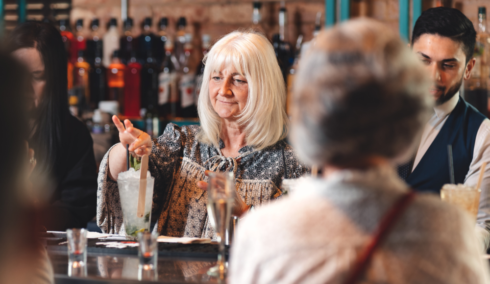 Person making cocktail Revolutions