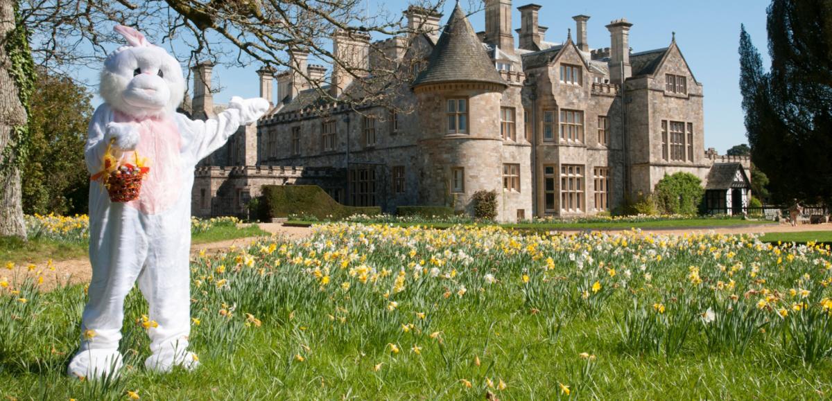 Easter Bunny outside Palace House in the New Forest