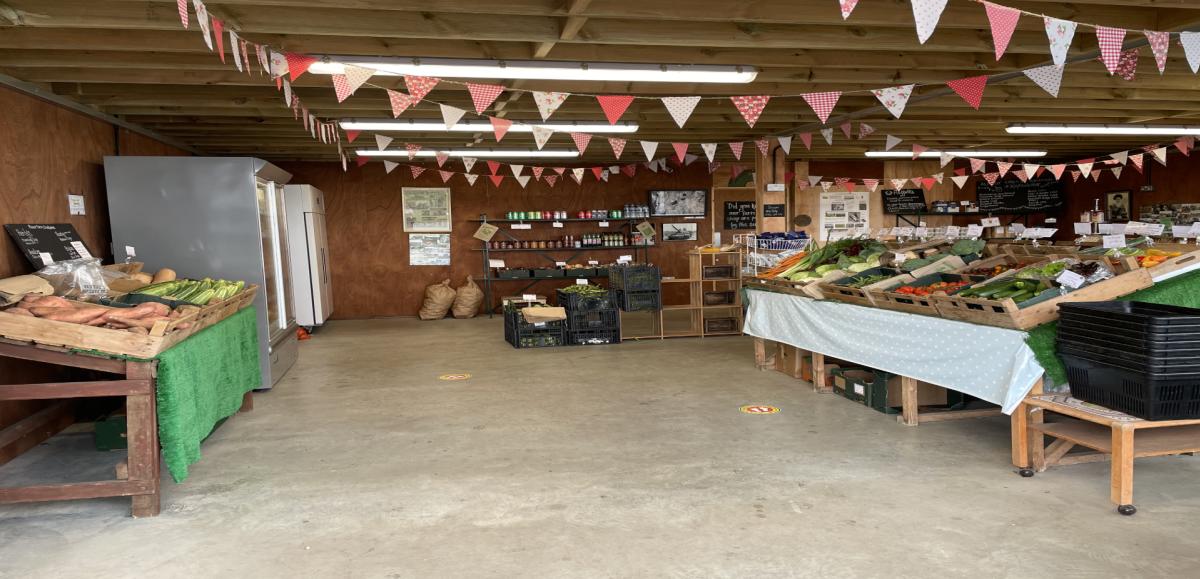 Farm shop at Sopley Farm in the New Forest