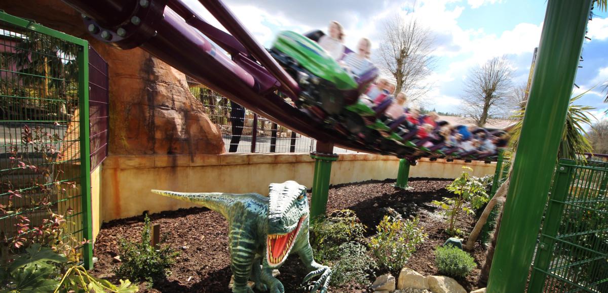 Rollercoaster in Lost Kingdom at Paultons Park in the New Forest