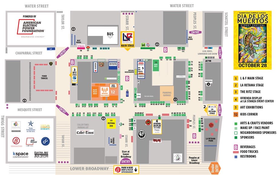 Dia de los Muertos map